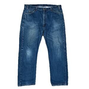 VTG 90s Levi's 505 Blue Denim‎ Jeans 42x30 Orange Tab Medium Wash Straight Leg